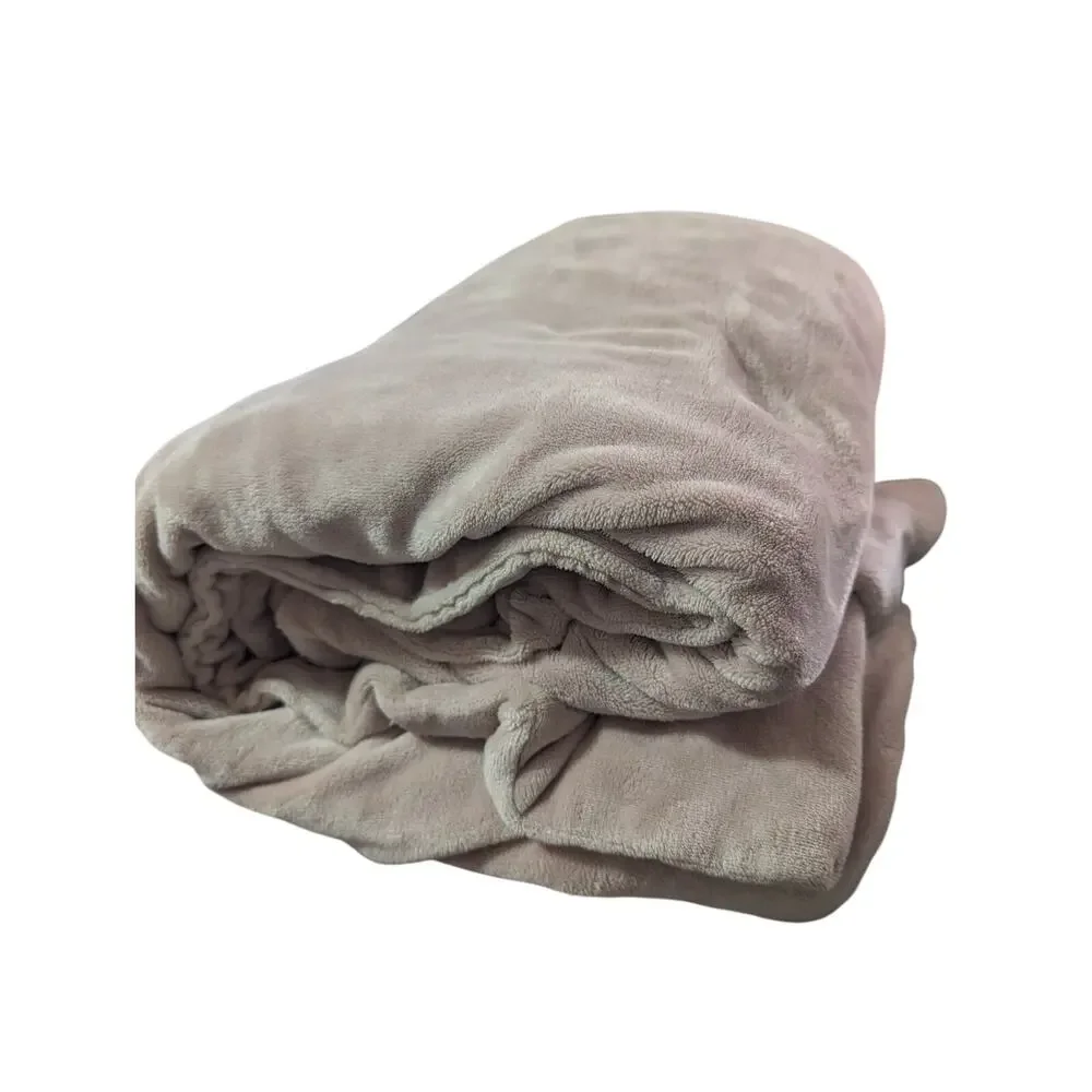 SUNBEAM! SNUGGLY DUSTY PINK PLUSH ELECTRIC WARMER BLANKET W/REMOTE! 52